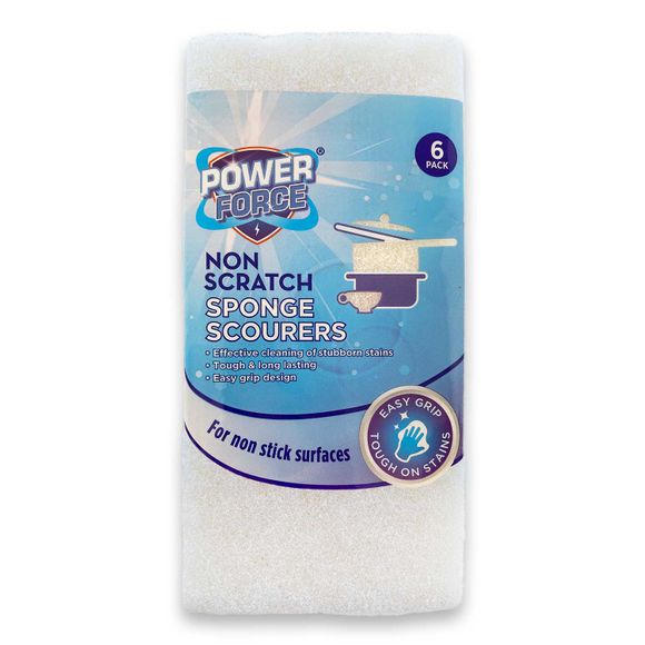 Powerforce Non Scratch Sponge Scourers 6 Pack